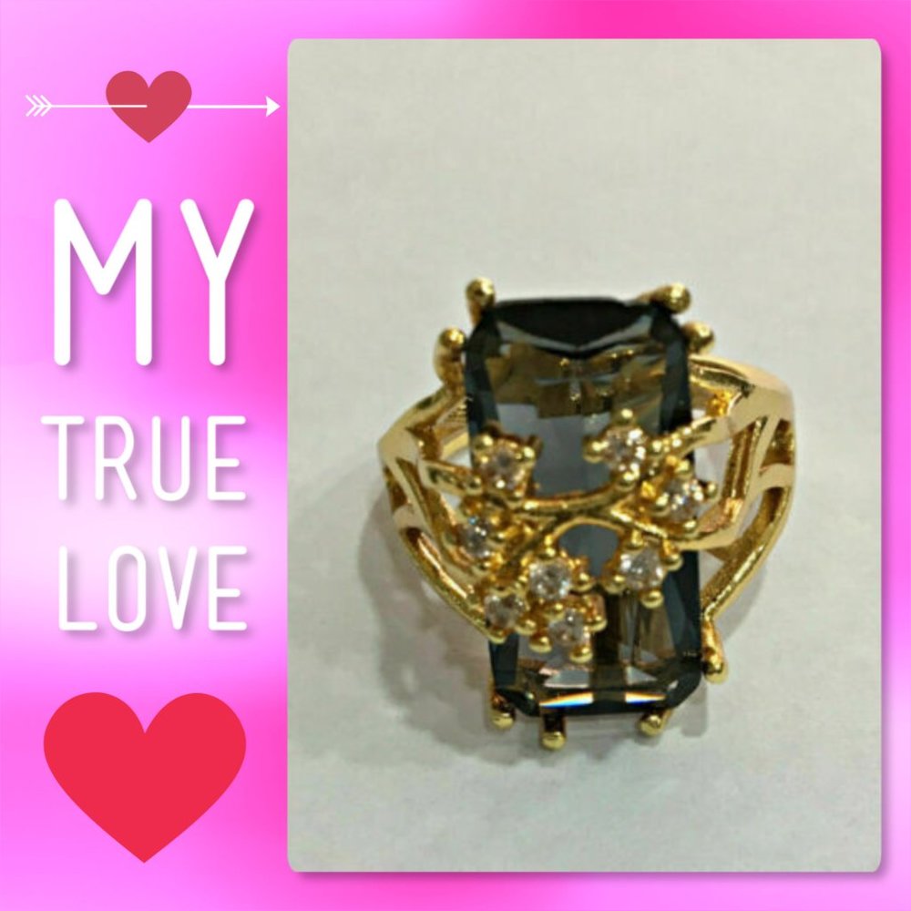 💚 925 Sliver Emerald Peridot 18KGP SZ 10💚